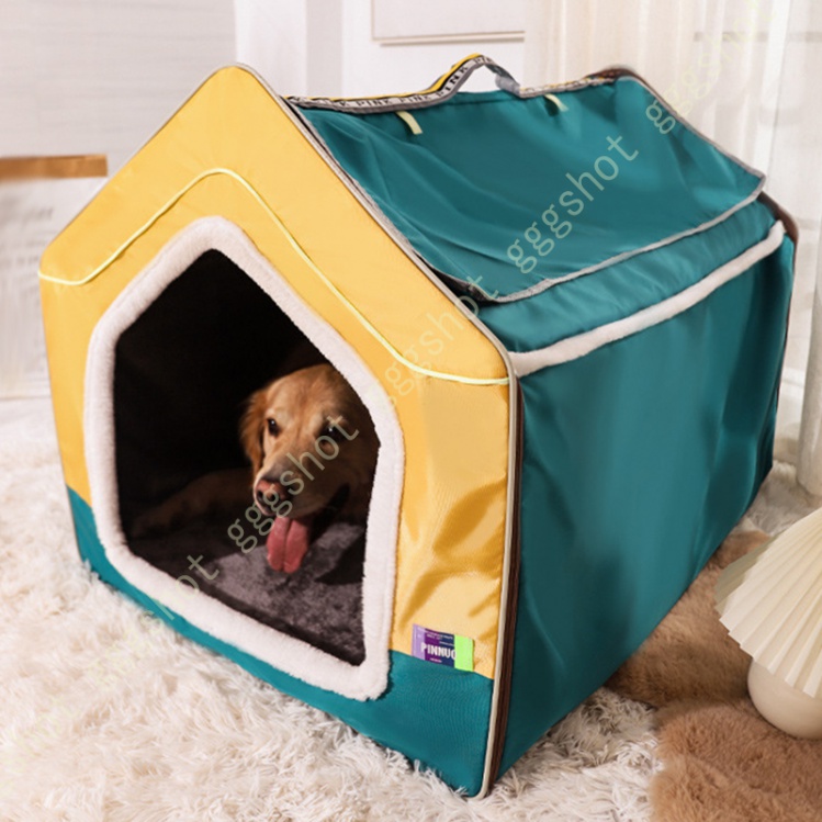 ペット用品 犬小屋 犬のハウス 室内 ドーム型 お洒落 かわいい 北欧風 両用 小型犬/猫用 折りたたみ 寒さ対策 保温防寒 快適 柔らかい 暖かい 洗える おしゃれ 