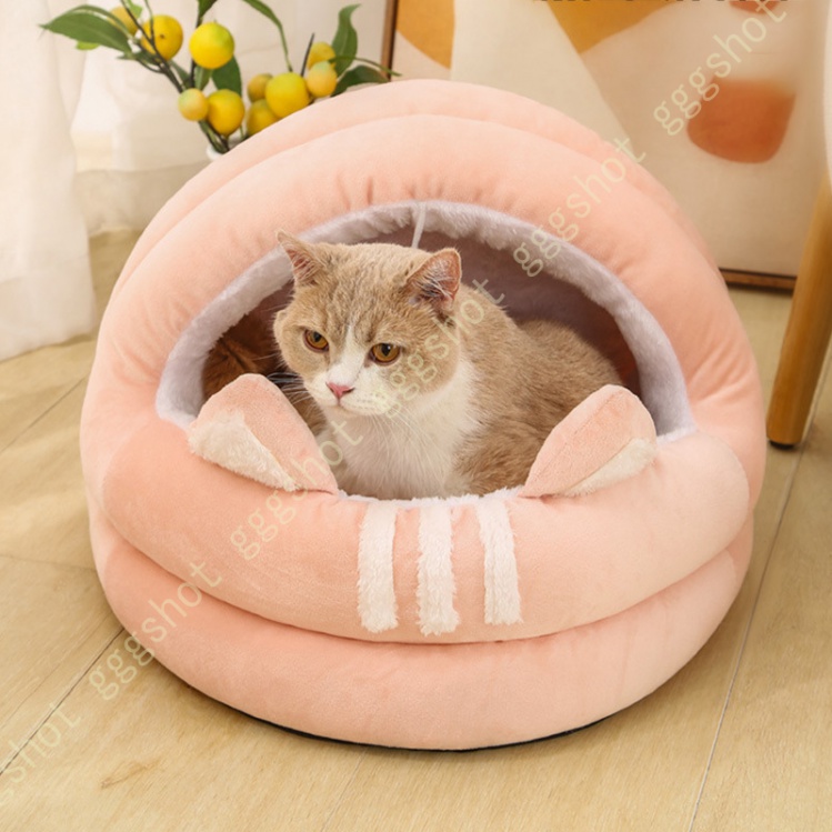 猫ベッド 猫ハウス ペットベッド 柔らかい 可愛い 猫犬 ベ ッド 小型犬 キャットハウス クッション 猫小屋 犬小屋 寝床 ペットハウス 冬寒さ対策  猫用ケージ