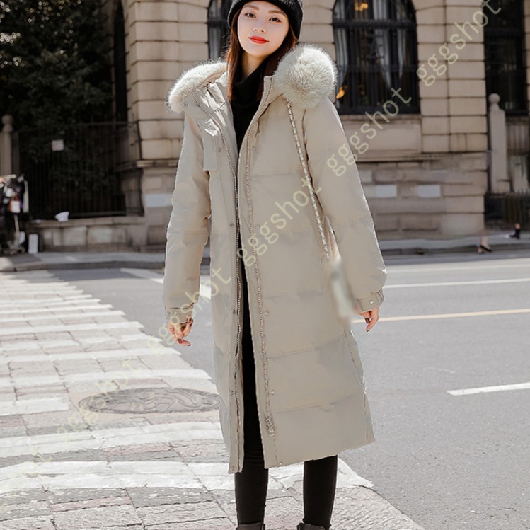ダウンジャケット レディース ロングコート 冬服 厚手 ダウンコート 上品 ダウンコート カジュアル 膝丈 アウター ダウン 体型カバー 秋冬 膝下 シンプル