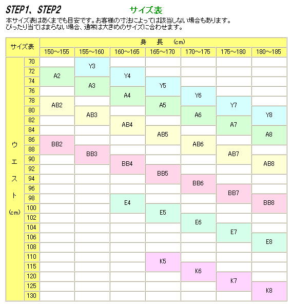 あなたのサイズ