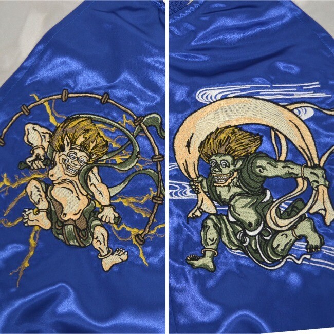 3Lサイズ 光言コウゲン スカジャン 刺繍 風神雷神 3Lサイズ 光言コウゲン スカジャン 刺繍 風神雷神