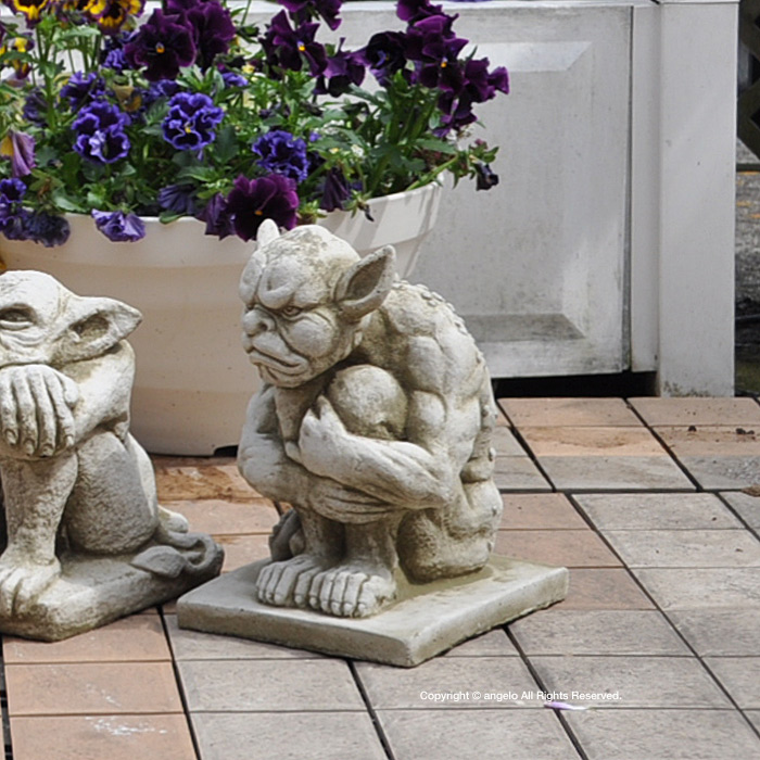 送料無料 ストーン【ガーゴイルC】 魔除け ガーデニング雑貨 ストーン