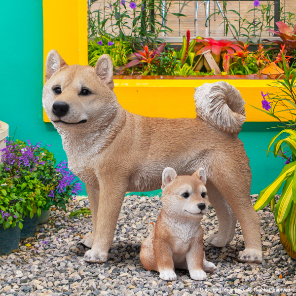 ガーデニング雑貨 庭 玄関【柴犬と豆柴2個組セット】シバイヌ 