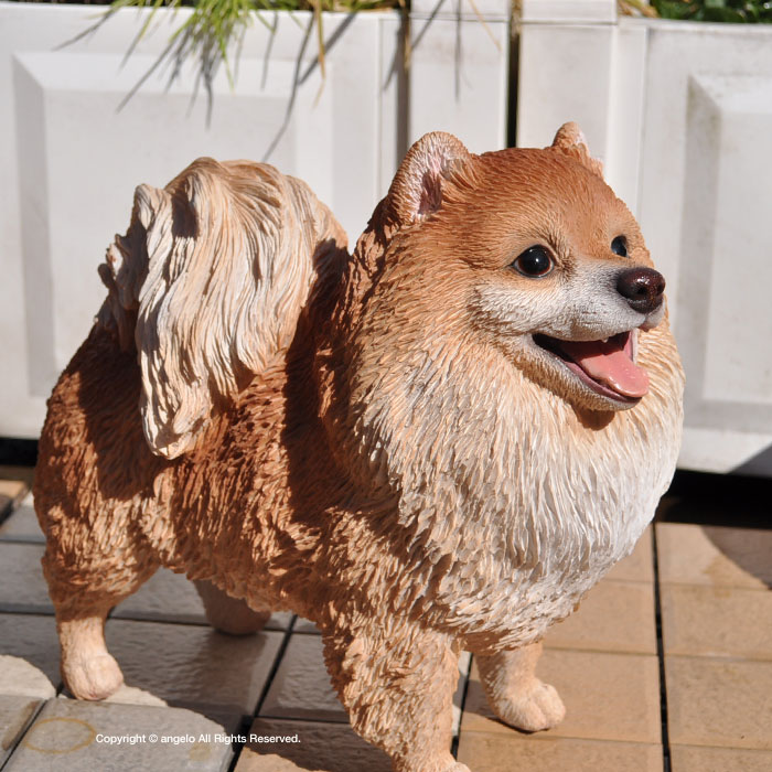ポメラニアン【ガーデニング雑貨】ドッグ【犬置物】 お庭や玄関