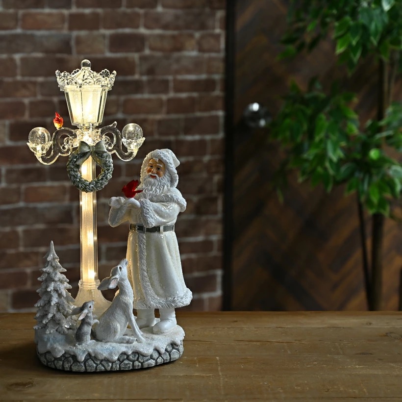 SKATING SANTA WITH REVOLVING VASE – Living Plaza Store