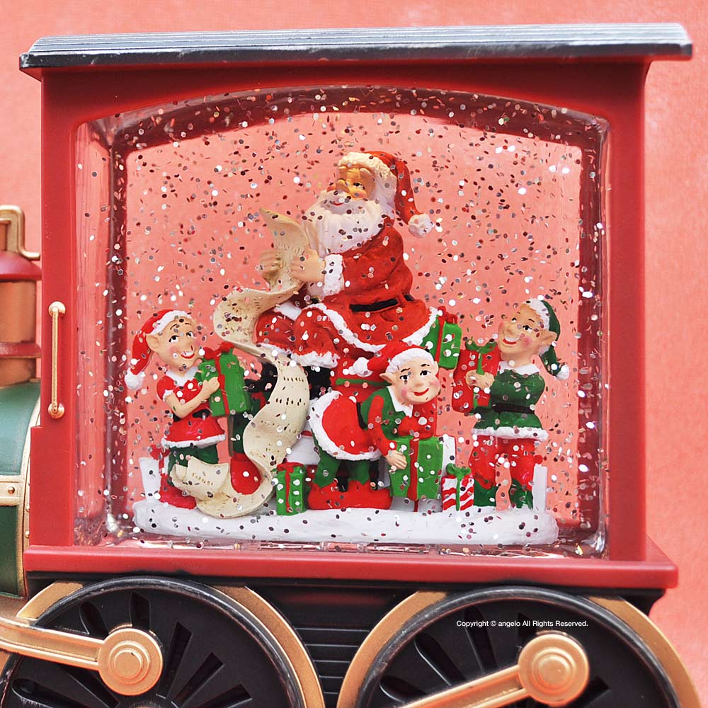 送料無料】スノードーム【バブルLEDライト サンタスレイ】 クリスマス