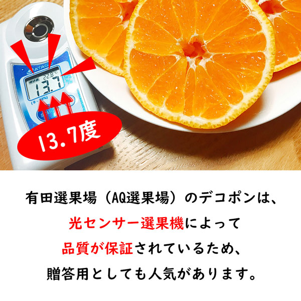 デコポン 有田 不知火 みかん 4kg以上 (5kg箱) 秀品 茶段ボール箱 3L