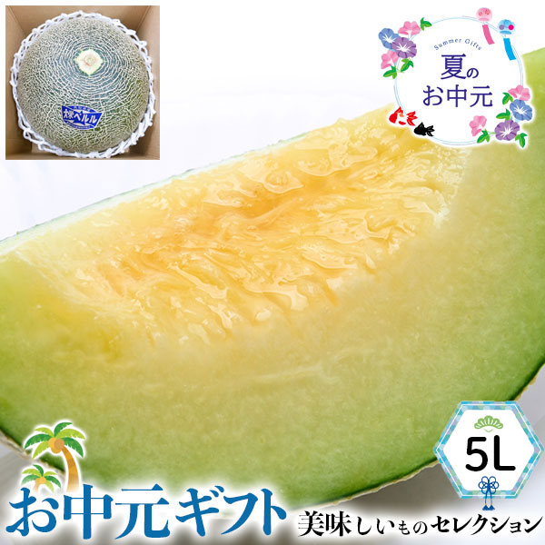 ペルルメロン 肥後グリーンメロン 5Lサイズ 化粧箱 1玉入 マスクメロン ネットメロン
