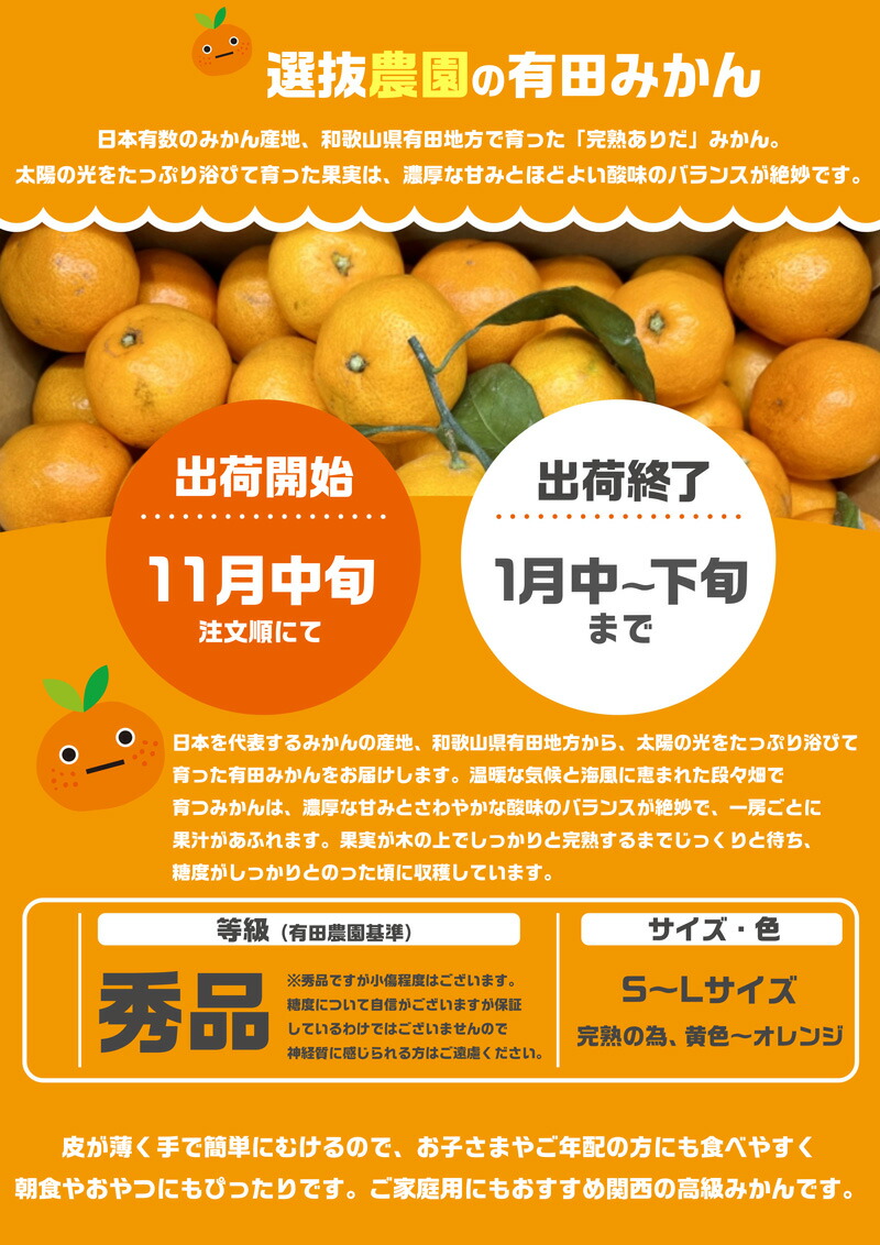 訳山鷹みかん　5kg　訳あり　Mサイズ(有田みかん) 家庭用・傷あり