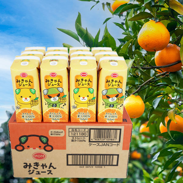 みかんジュース えひめ飲料 POM(ポン) みきゃんジュース 165ml 紙