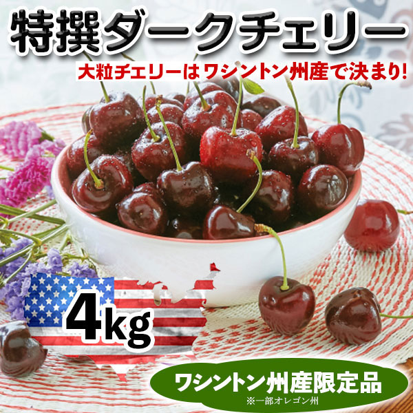 ‼️シーズン初入荷‼️チェリー　アメリカンチェリー　さくらんぼ樱桃　4kg お中元 アメリカン チェリー フルーツ 人気 大粒 果物 ギフト 特選