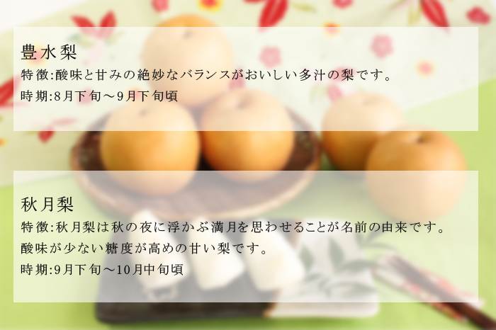 豊水梨 秋月梨 旬の美味しさをお届け なし