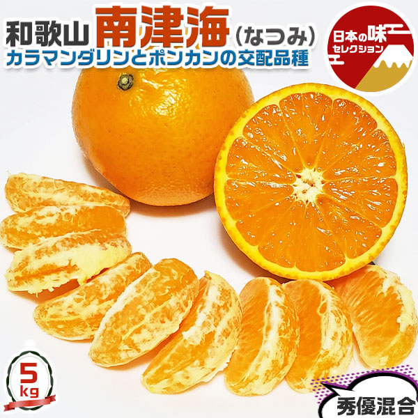 和歌山 南津海 5kg 秀優混合（訳あり込み）なつみ みかん 2S-Lサイズ