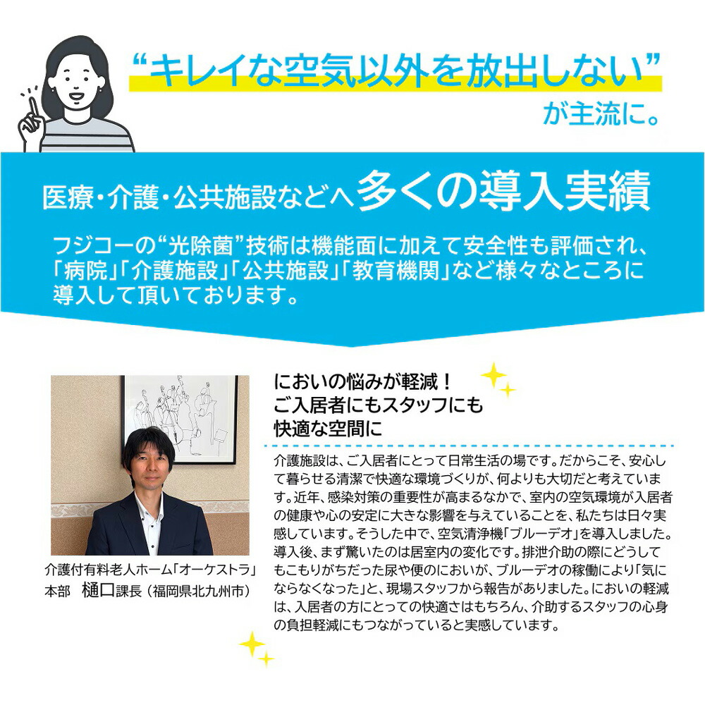 ブルーデオ FUJICO 空気清浄機 空清8畳