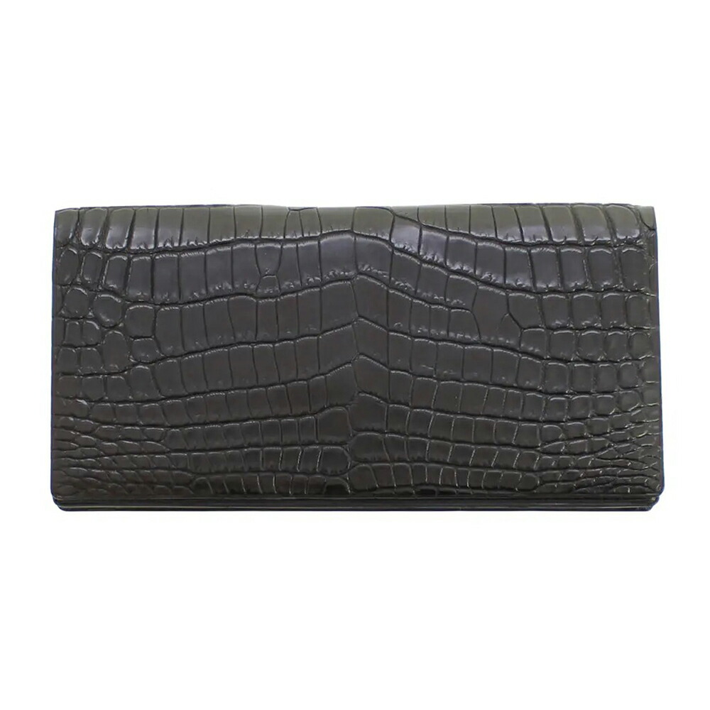 メンズ財布 長財布 （ 小銭入付 ） クロコダイル GREDEER [ 財布 コイン 名刺入れ 名入れ対応 ]爆買 記念品 お祝い プレゼント お誕生日 名入れ ...の画像