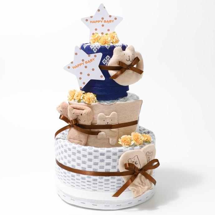 今治タオル おむつケーキ オーガニックコットン オムツケーキ 出産祝い 日本製 3段 おむつケーキ 3d Imabari おむつケーキ 出産祝い Gift One 通販 Yahoo ショッピング