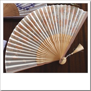 舞扇堂 ) 高級扇子 / 沙羅 女性向き 桐箱入りギフトセット プレゼント