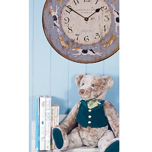 ロジャー / ラッセル 英国製レトロ メタル掛け時計 ( レッド