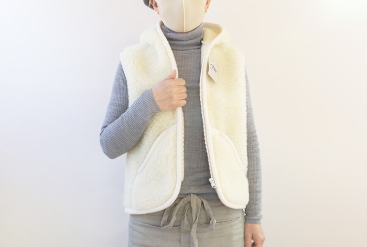 モコモコあったか前開きボアベスト シープバイザシー ボアベスト Sheep by the Sea モコモコあったか前開きボアベスト シープバイザシー ボアベスト