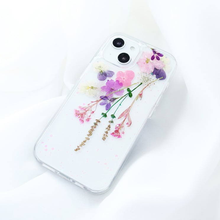 テキスタリアン スプリングスワッグ 押し花 iPhoneケース iPhone 15