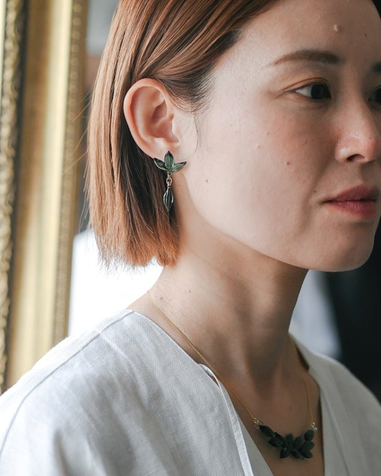 HARIO ハリオ ピアス Yureha グリーン HAKD-YG-P : giftgiftgift