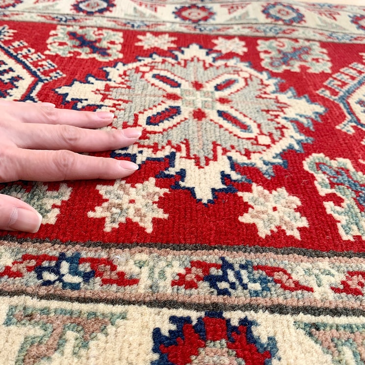 ヴィンテージ トライバル ラグ 89cm×63cm レッド 赤 : giftgiftgift