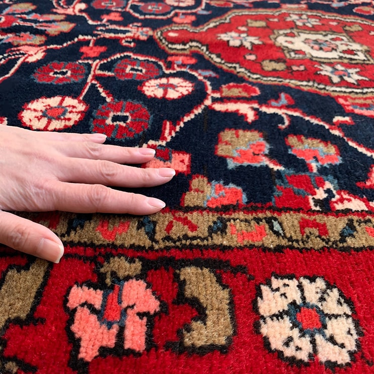 ヴィンテージ トライバル ラグ v0003 146cm×105cm レッド 赤