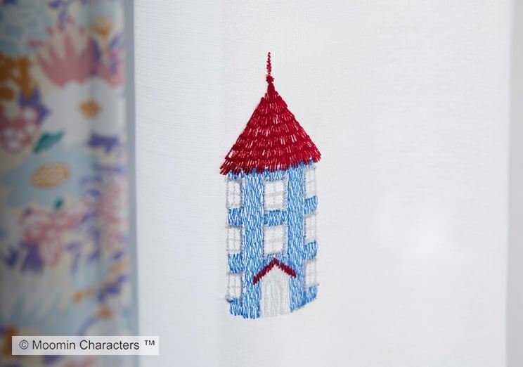 ボイルレースカーテン ムーミン MOOMIN HOUSE voile ムーミンハウス ボイル ホワイト 幅〜100cm×丈〜260cm_5