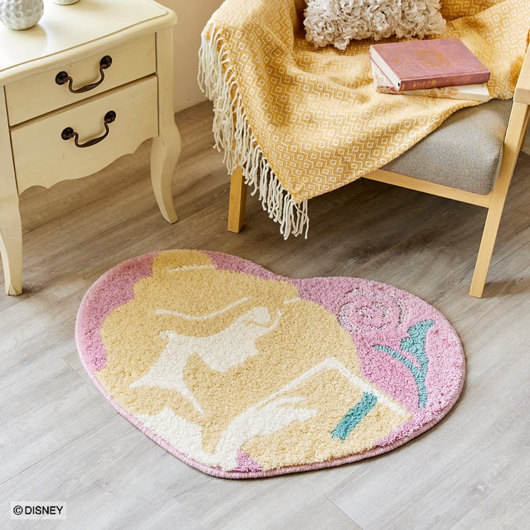 �X�~�m�G �f�B�Y�j�[ �}�b�g �v�����Z�X �n�[�g�}�b�g �x�� �C�G���[ 55cm×75cm DISNEY PRINCESS Heart MAT-Bell �X�~�m�G SUMINOE