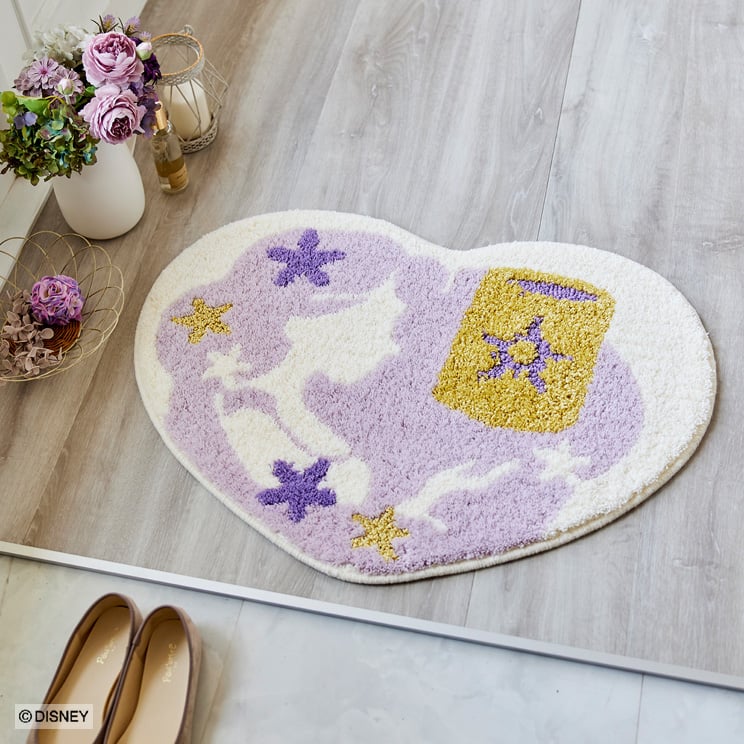 ディズニープリンセスハートマット/ラプンツェル スミノエ ディズニー マット プリンセス ハートマット ラプンツェル