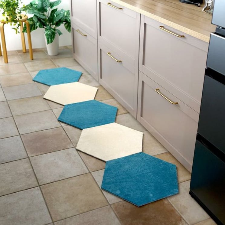 タイルカーペット 家庭用 カラフル R-5000 六角形 ロッカク 洗える タイルカーペット 家庭用 カラフル R-5000 六角形 ロッカク 洗える