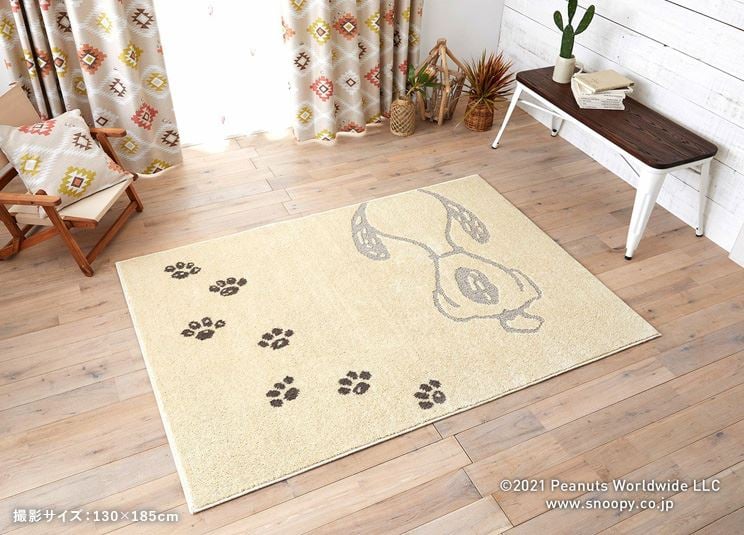 ラグマット スヌーピー ピーナッツ Pawprint RUG ポウプリントラグ 185×185cm スミノエ PEANUTS SNOOPY｜giftgiftgift｜02