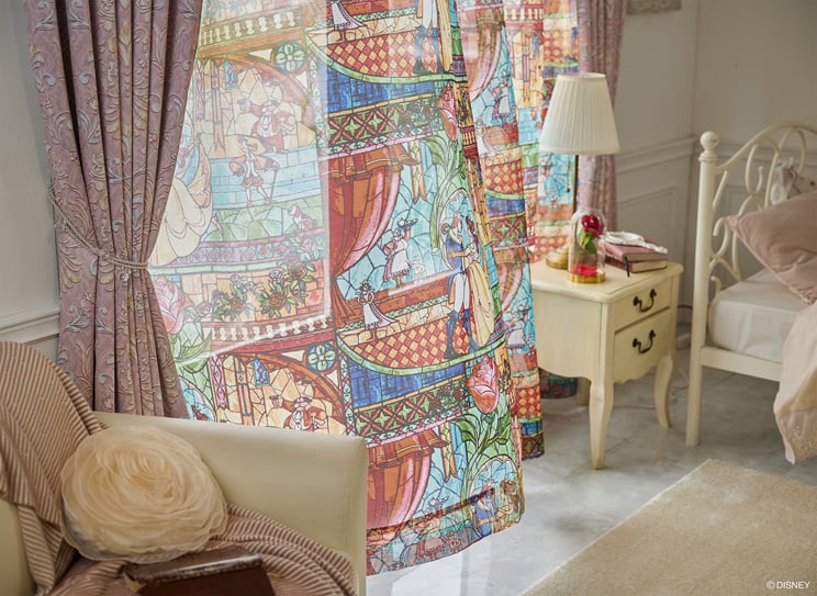 レースカーテン スミノエ ディズニー 「PRINCESS Tale of love voile テイルオブラブボイル ミックス」 幅〜300cm×丈〜260cm_2
