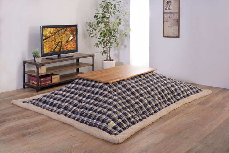 天然木がおしゃれなアカシア角丸こたつテーブル 105×60 ナチュラル