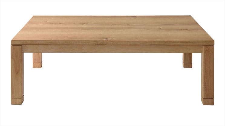 こたつ　120×75×40　テーブル　天然木　オーク（ナチュラル） こたつテーブル 長方形 120×75 天然木 オーク ナチュラル 木目