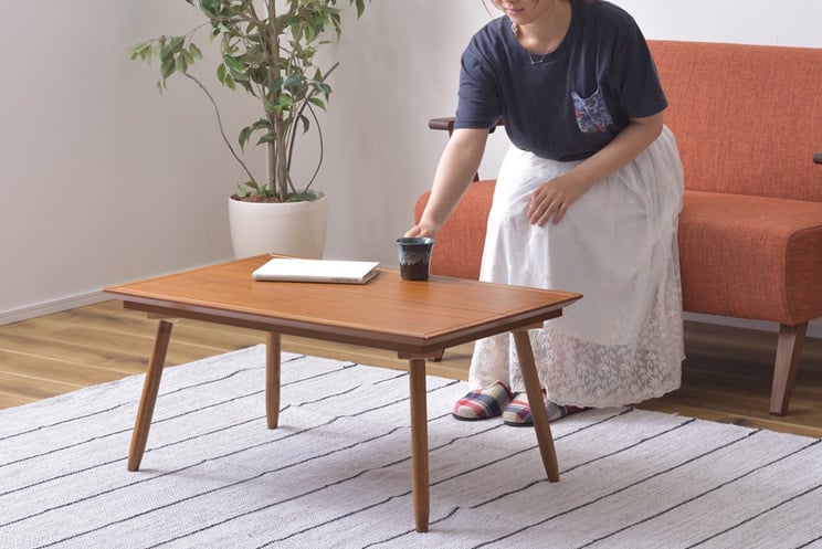 小さめが嬉しい、ちょうど良いサイズのこたつテーブル 長方形 80×50