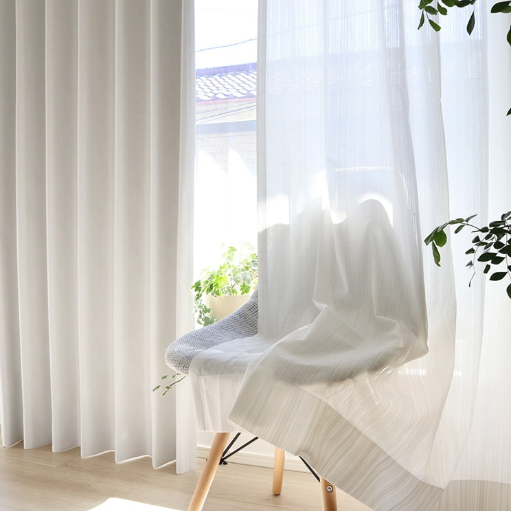 カーテン 04 ミラー レースカーテン 遮熱 TEXTALIAN 「エコレース04」 幅〜100cm×丈