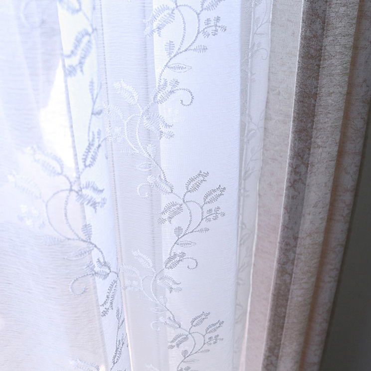 刺繍 レース カーテン ラオブ 幅〜300cm×丈〜200cm TEXTALIAN テキス