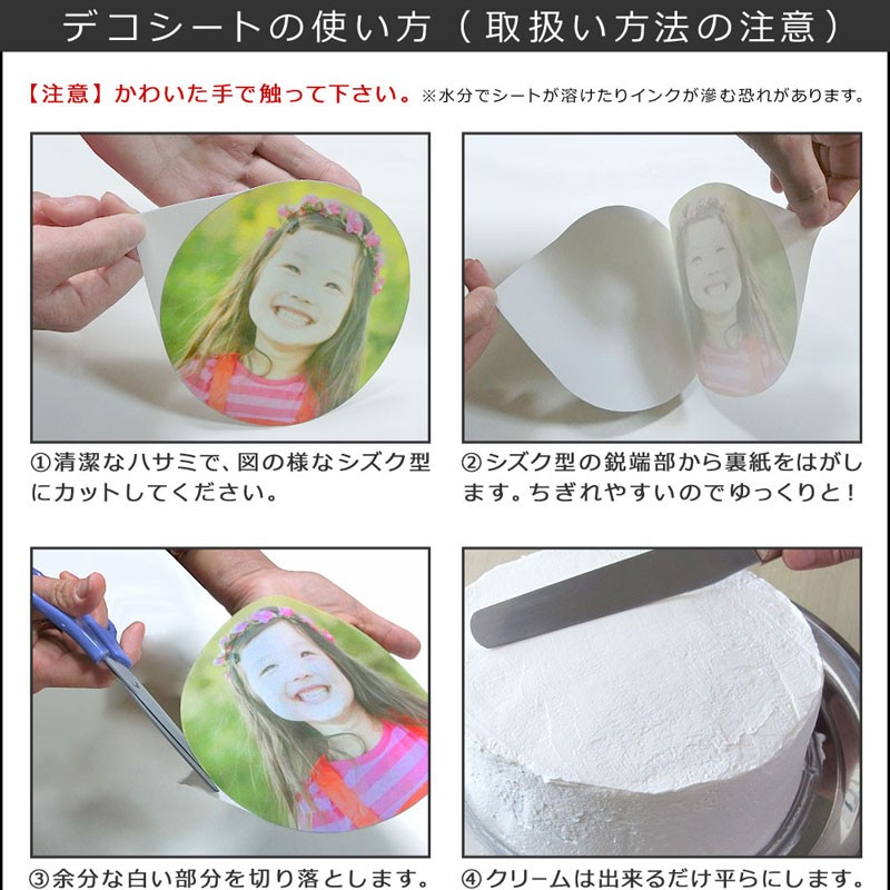 ケーキ用デコシート 直径約13cm 写真ケーキ フォトケーキ 