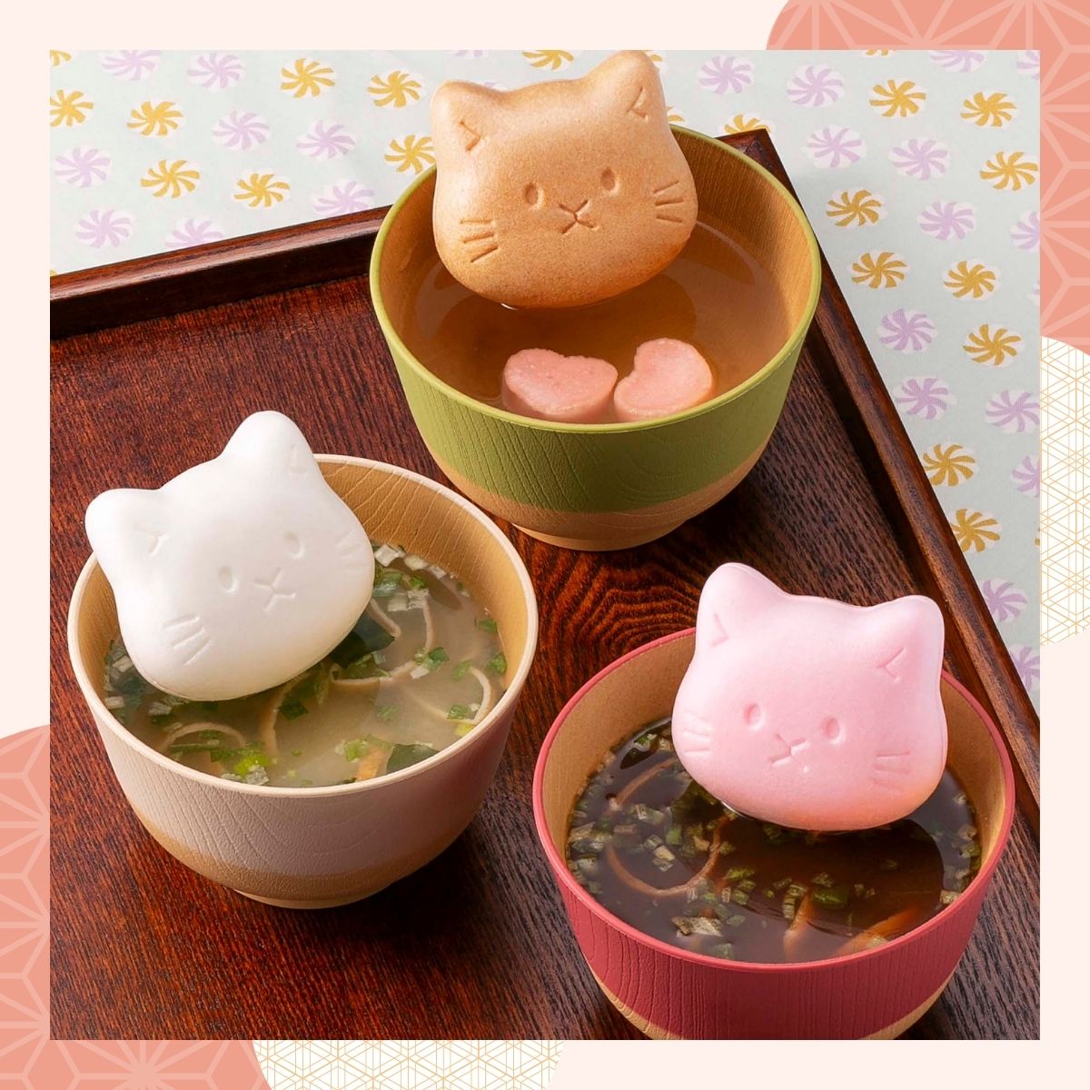 アデリー 福ねこ最中 汁物 3個セット お吸い物 味噌汁 猫 ネコ スープ