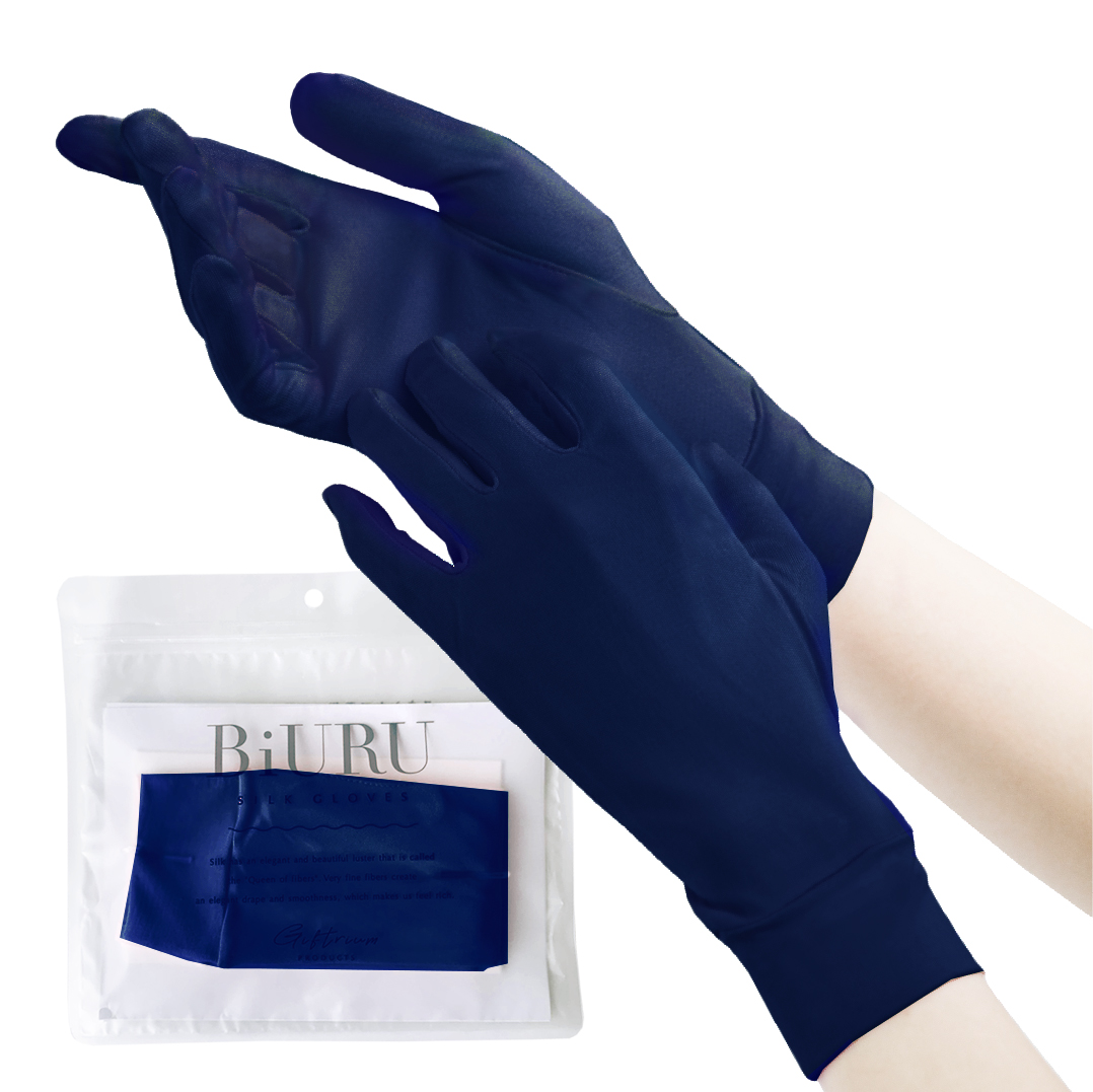 シルク 手袋 保湿 就寝用 手荒れ ハンドケア レディース ファッション 小物 UVカット 紫外線