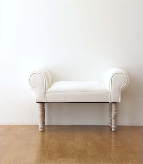 ベンチ スツール おしゃれ かわいい 玄関 椅子 布 クッション スリムな