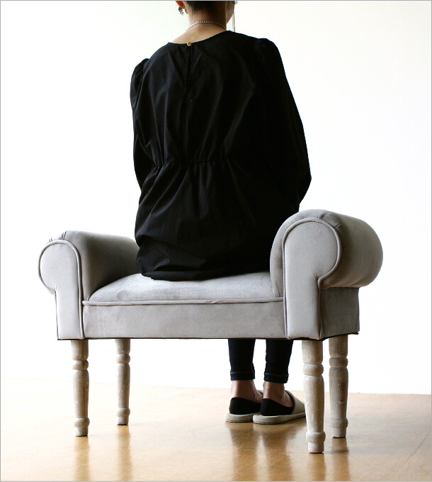 ベンチ スツール おしゃれ かわいい 玄関 椅子 布 クッション スリムな