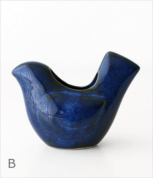 フラワーベース 花瓶 一輪挿し 花器 鳥 オブジェ 置物 磁器 おしゃれ