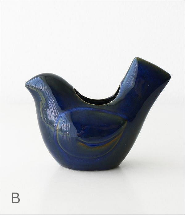 フラワーベース 花瓶 一輪挿し 花器 鳥 オブジェ 置物 磁器 おしゃれ