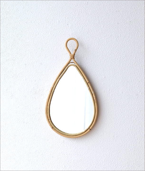 ラタンのドロップミラー(4)