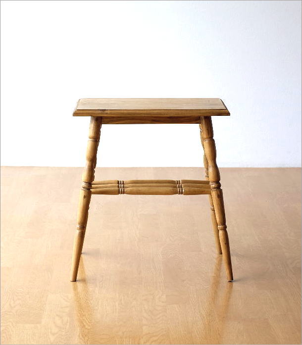サイドテーブル パイン無垢材 天然木 木製 コンパクトテーブル ウッド