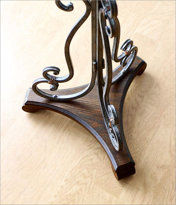 フラワースタンド 木製 花瓶台 アイアン 花台 おしゃれ アンティーク