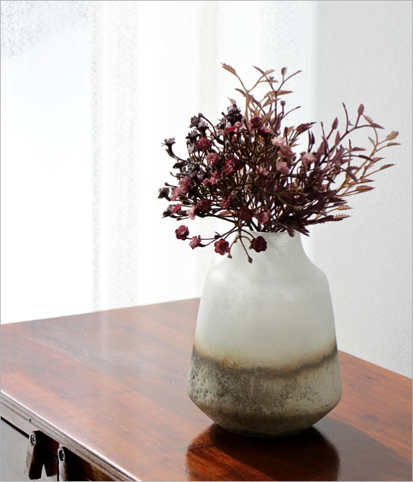 花瓶 ガラス フラワーベース 一輪挿し おしゃれ 半透明 グラデーション