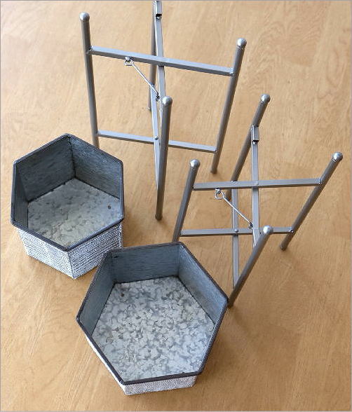 フラワースタンド 花台 おしゃれ スチール 大小 セット 鉢ポット